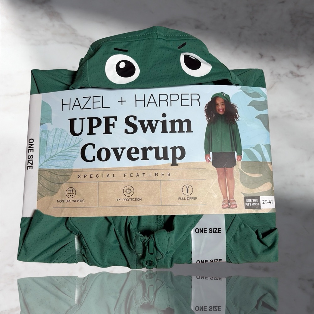 Hazel & Harper Green UPF Swim Coverup for Kids One Size Fits Most 2T-4T